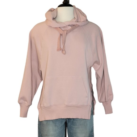 American Eagle Womens Faded Pink Hoodie W/Pockets Size S/P Oversized Pullover - Picture 2 of 12